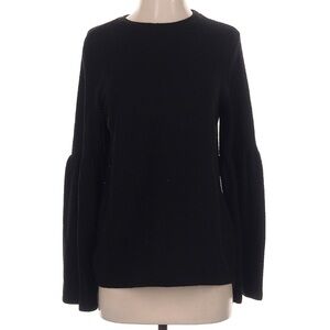 Zara Trafaluc Black Bell Sleeve Blouse | Women's Size S | Long Sleeve Top